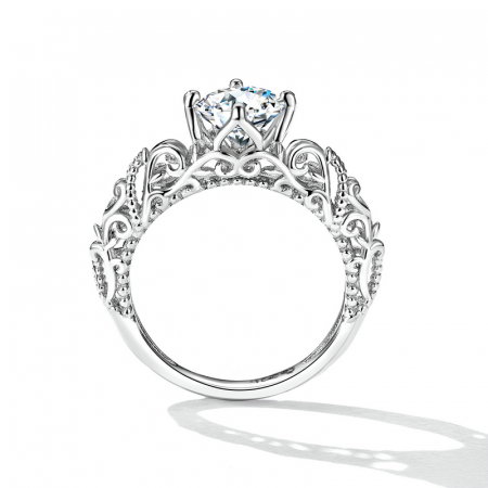 Inel argint floral cu zirconiu [4]