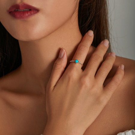 Inel argint geometric, reglabil [1]