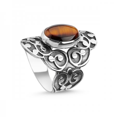 Inel argint Handmade cu Ochi de Tigru [0]