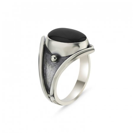 Inel argint handmade cu onix [0]