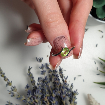 Inel argint Hope, 925, cu peridot - IVA0007 [2]