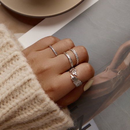 Inel argint impletit de 2 mm [4]