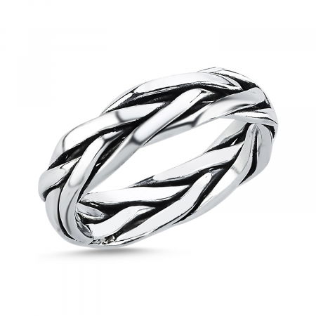 Inel argint impletit