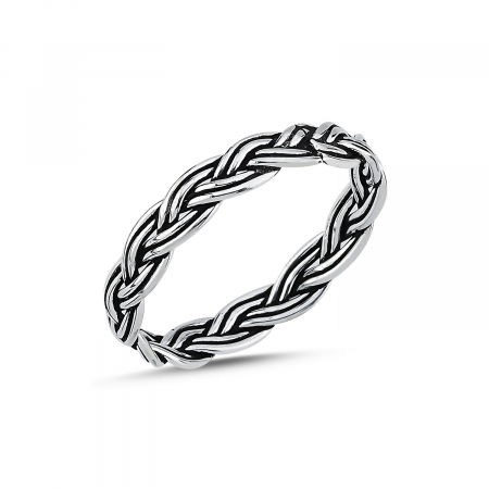 Inel argint impletit