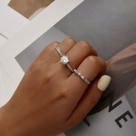 Inel argint impletit de 2 mm [6]