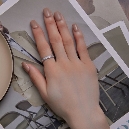 Inel argint impletit cu zirconii [6]