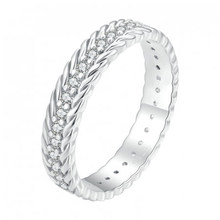 Inel argint impletit cu zirconii [5]