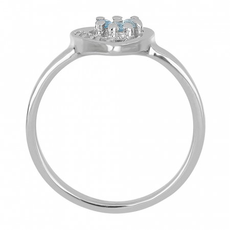 Inel argint inima cu 3 pietre de topaz - IVA0109 [3]