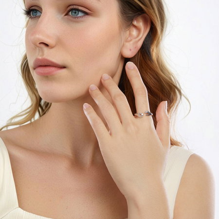 Inel argint Inima Daruita [6]