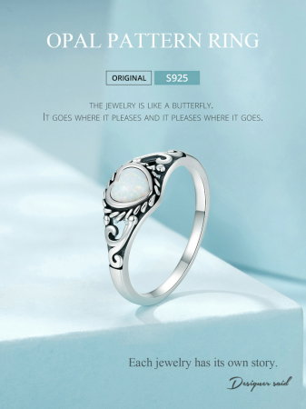 Inel argint inima de opal [12]