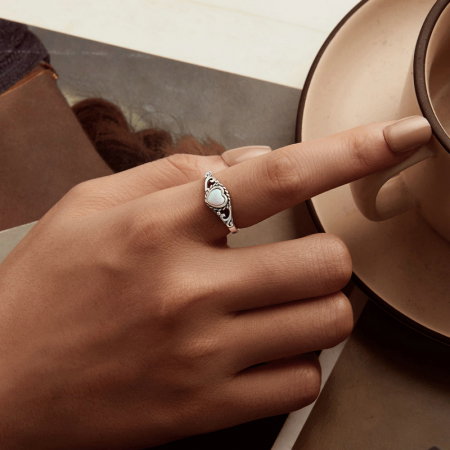 Inel argint inima de opal [5]