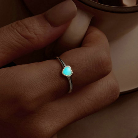 Inel argint inima luminoasa [7]