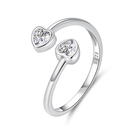 Inel argint inimioara cu Zirconia