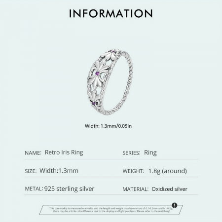 Inel argint iris [10]