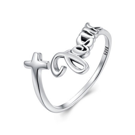 Inel argint Jesus Cross