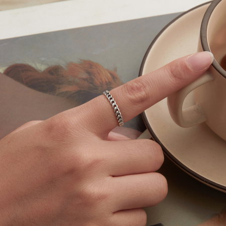 Inel argint lant cubanez [8]