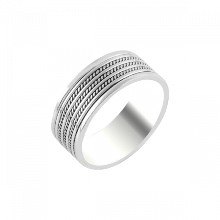 Inel argint lat cu model [0]