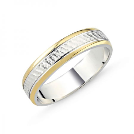 Inel argint placat cu aur pe exterior