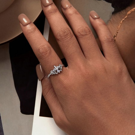 Inel argint lotus [6]