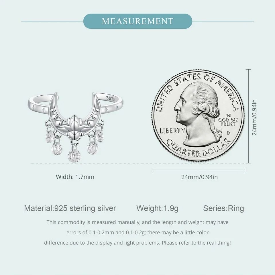 Inel argint lotus si semilunta [6]