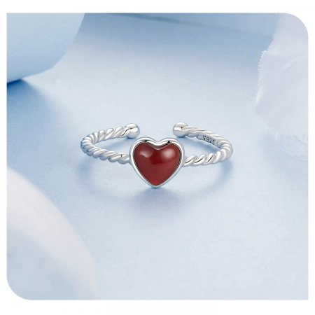 Inel argint Love cu agat [6]