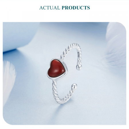 Inel argint Love cu agat [12]