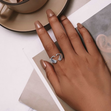 Inel argint mana schelet, reglabil [1]