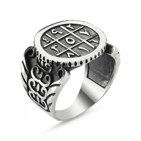 Inel argint Numerologie Abjad [0]