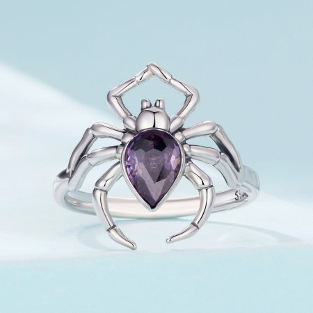 Inel argint paianjen cu Zirconia [4]