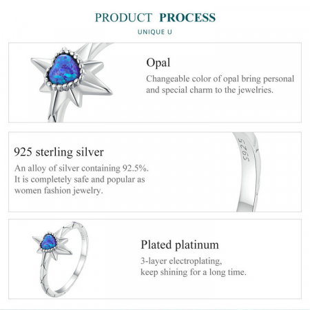 Inel argint pentagrama si inima [7]