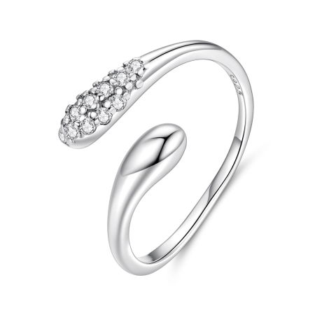 Inel argint picaturi