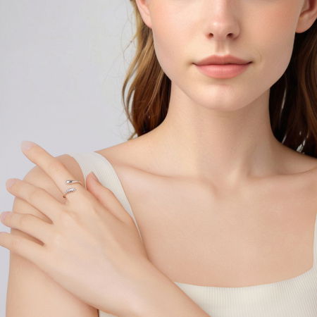 Inel argint picaturi [8]