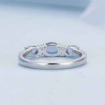 Inel argint pietre albastre [4]