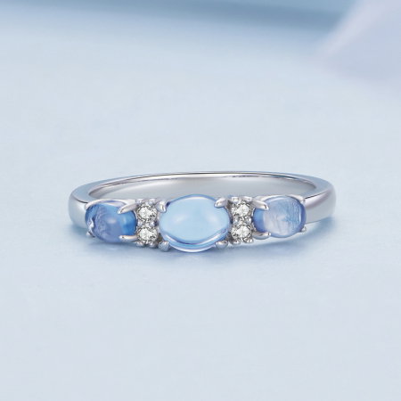 Inel argint pietre albastre [3]