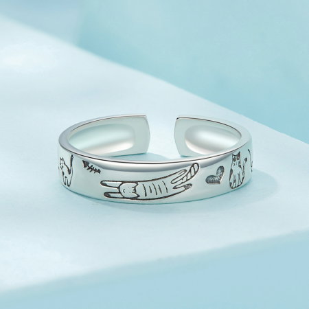 Inel argint pisicuta Doodle [4]