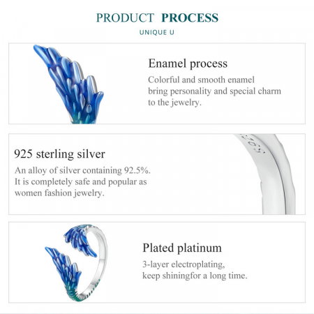 Inel argint reglabil aripi [10]