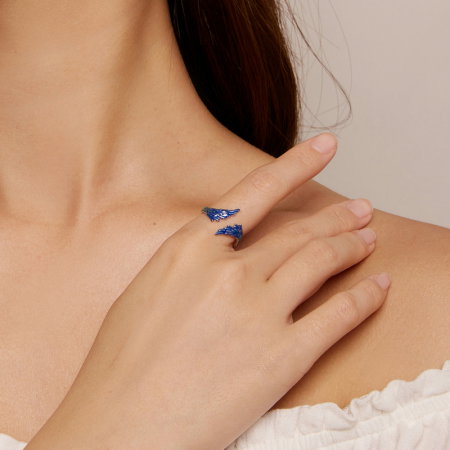 Inel argint reglabil aripi [6]