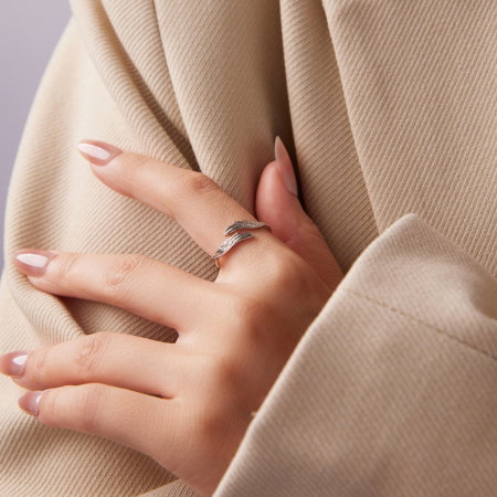 Inel argint reglabil aripi de inger [5]