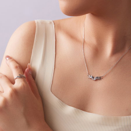 Inel argint reglabil aripi de inger [9]