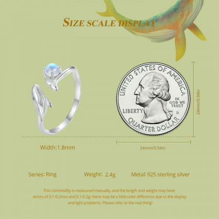 Inel argint reglabil balena [12]