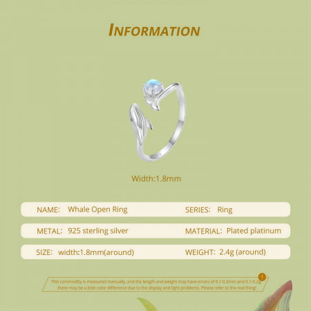 Inel argint reglabil balena [11]