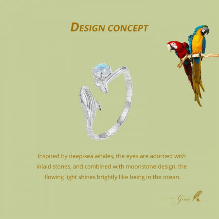 Inel argint reglabil balena [9]