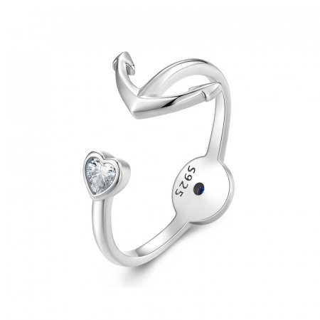 Inel argint reglabil busola si ancora [11]