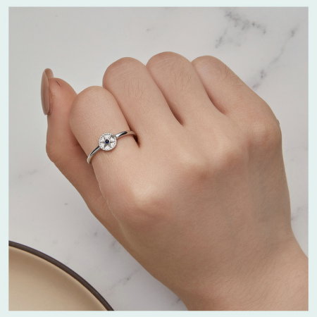 Inel argint reglabil busola si ancora [19]