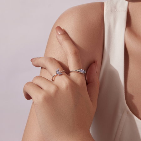 Inel argint reglabil cer instelat cu piatra luminiscenta [12]