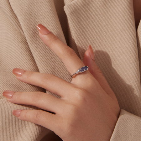 Inel argint reglabil cer instelat cu piatra luminiscenta [4]