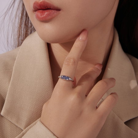 Inel argint reglabil cer instelat cu piatra luminiscenta [8]