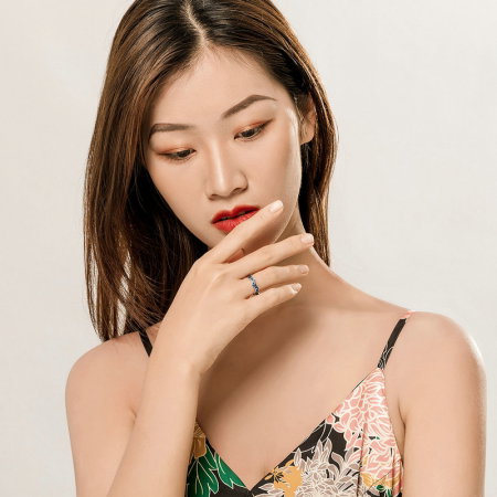 Inel argint reglabil Cer Instelat placat cu rodiu si aur [4]