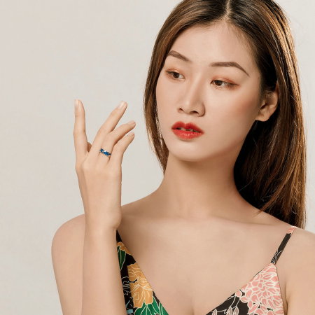 Inel argint reglabil Cer Instelat placat cu rodiu si aur [7]