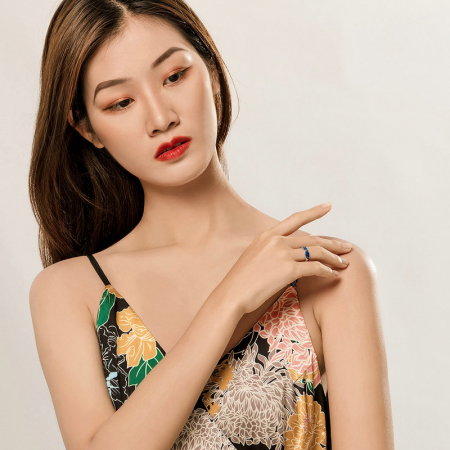 Inel argint reglabil Cer Instelat placat cu rodiu si aur [3]